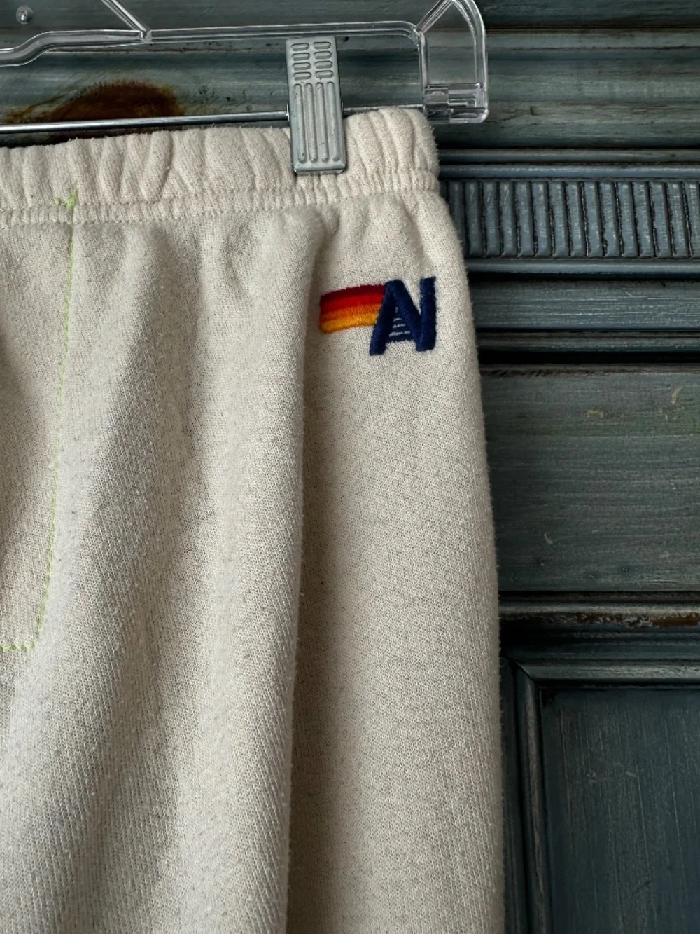 Aviator Nation Venice Sweatpants in Vintage White Size S - Picture 9 of 11
